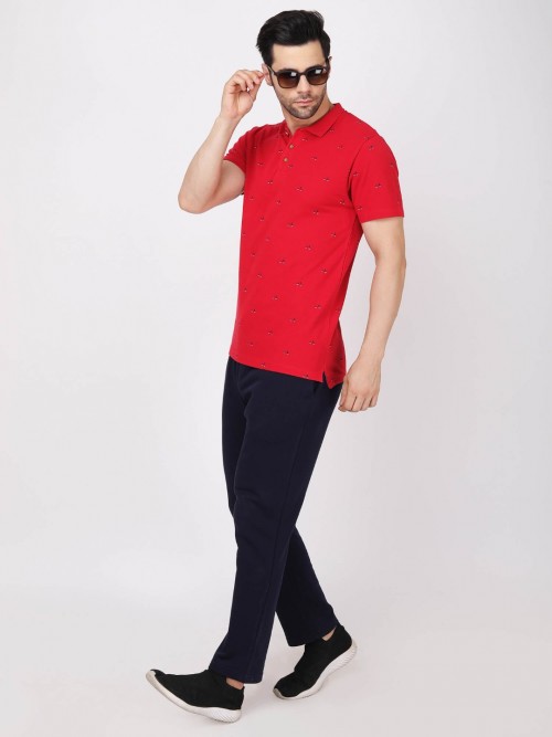 Men Cycle Printed Polo Tshirt